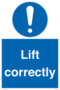 Lift correctly sign